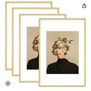 Set of 4 8x12 gold frames